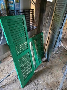 VINTAGE ANTIQUE WOODEN SHUTTERS LOT C 1930'S