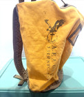 Vtg Y2K American Eagle Yellow & Tan Canvas Duffel Bag Backpack Rucksack — photo 3