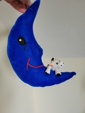 VTG The Cow Jumped Over The Moon Hanging Plush 12" 9"