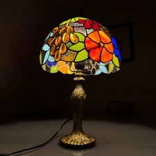 Tiffany Stained Glass Table Lamp Handmade Antique Style Bedside Light