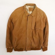 Vintage Marlboro Adventure Team Leather Bomber Jacket Size XL Brown
