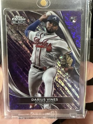 2024 Topps Chrome Black - Darius Vines #24 Purple Mini-Diamond Refractor /150