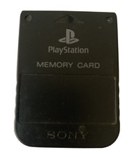 Sony PlayStation OEM Official 1 PS1 PSX Memory Card SCPH-1020 - BLACK - TESTED
