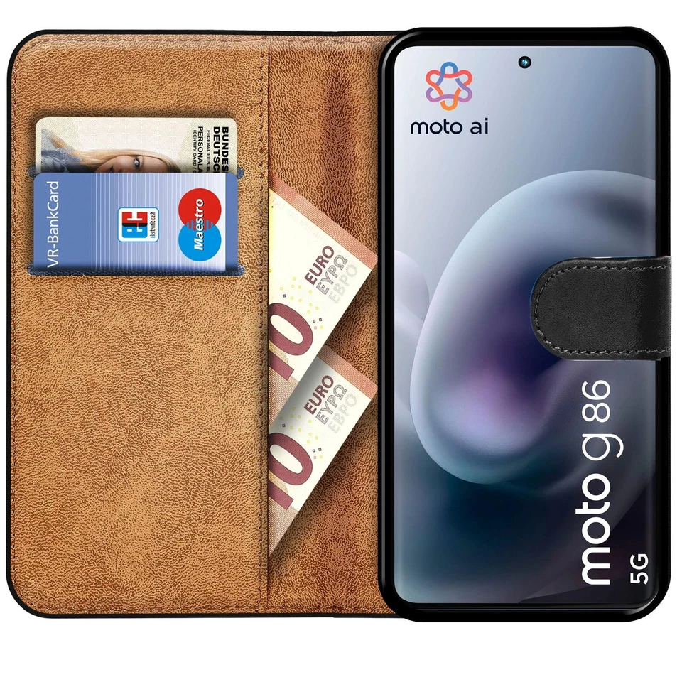 Schutz Hülle für Motorola Moto G86 5G Klapp Tasche Book Cover Flip Wallet - Bild 2 von 4