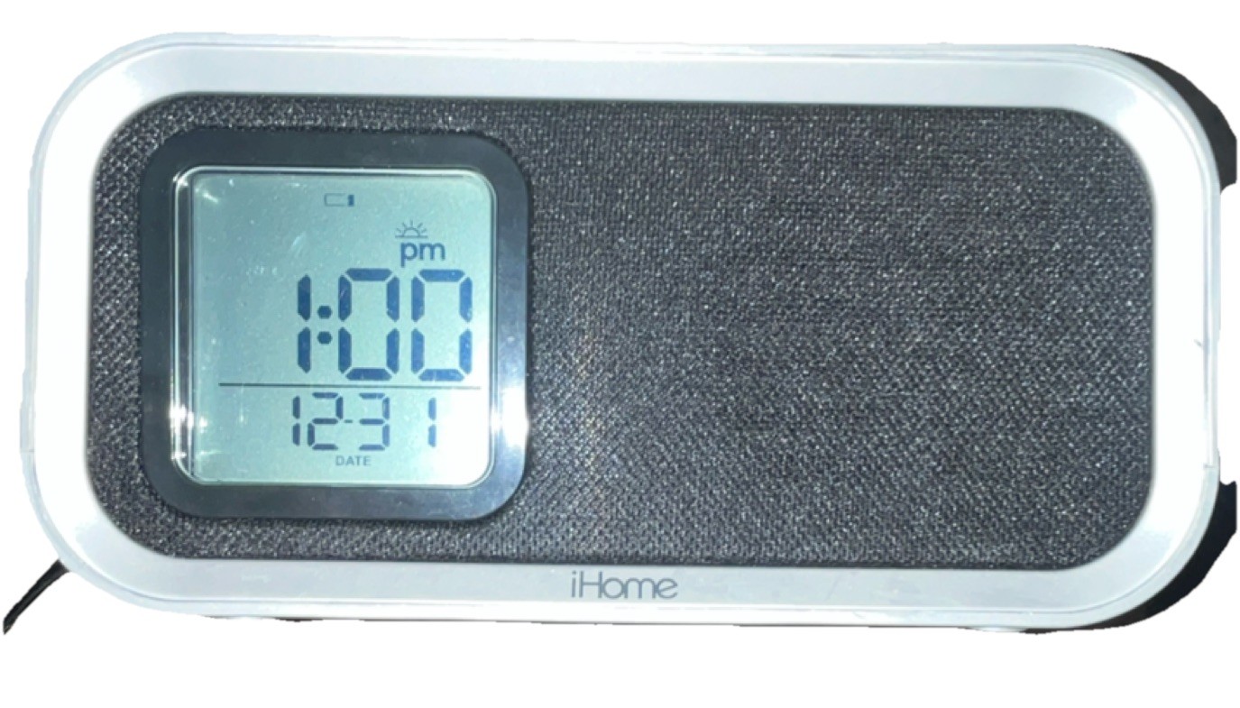 iHome IH22S Docking Clock Radio Silver Digital Alarm AC Battery Backup