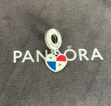 Pandora Panama Flag Exclusive Charm Pendant S925 Sterling Silver