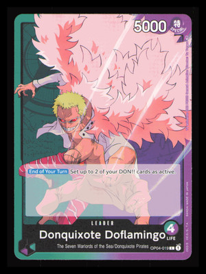 One Piece - OP04-019 - Donquixote Doflamingo (019) - L - US Seller NM - Leader