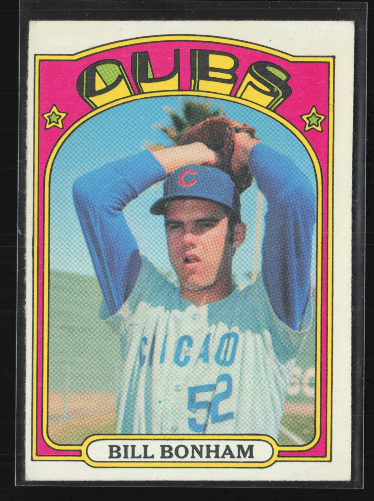 1972 Topps #29a Bill Bonham Green under C and S Chicago Cubs Rookie