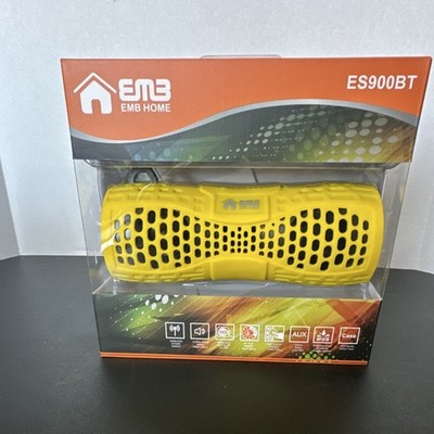 EMB ES900BT Bluetooth Waterproof Portable Speaker Yellow, Hands Free, Mic