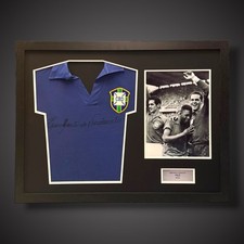 1958 Edson Arantes do Nascimemto Pele Hand Signed And  Pano Framed Shirt &pound;3999