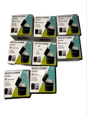 Accu-Chek Guide Test Strips 50 ct, Lot of 8 Boxes, 400 Total Exp Sept Oct 2027 