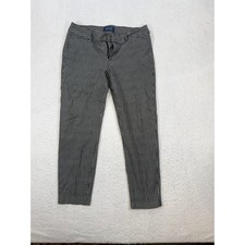 Old Navy Pixie Mid-Rise Gingham Ankle Pants Black White Check Size 10 Regular
