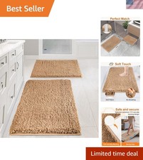 Bathroom Rugs Sets 2 Piece Non Slip Washable Bath Mat Set