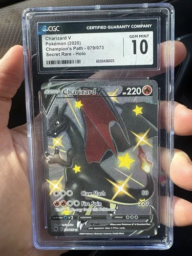 Charizard V (Secret) 79/73 Champions Path Holo CGC 10 💎
