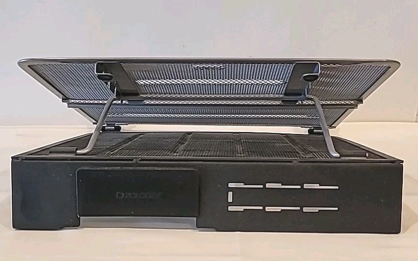 Rubbermaid Rolodex Soporte/elevador ajustable para computadora portátil malla de aluminio 13” X 11” Foto 4 de 4