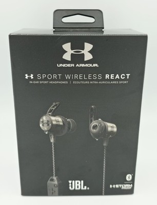 NEW Original Black Under Armour JBL React Sport Wireless Headphones - Sealed
