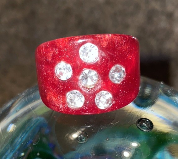 Swirl Chunky Lucite Plastic Ring!!!