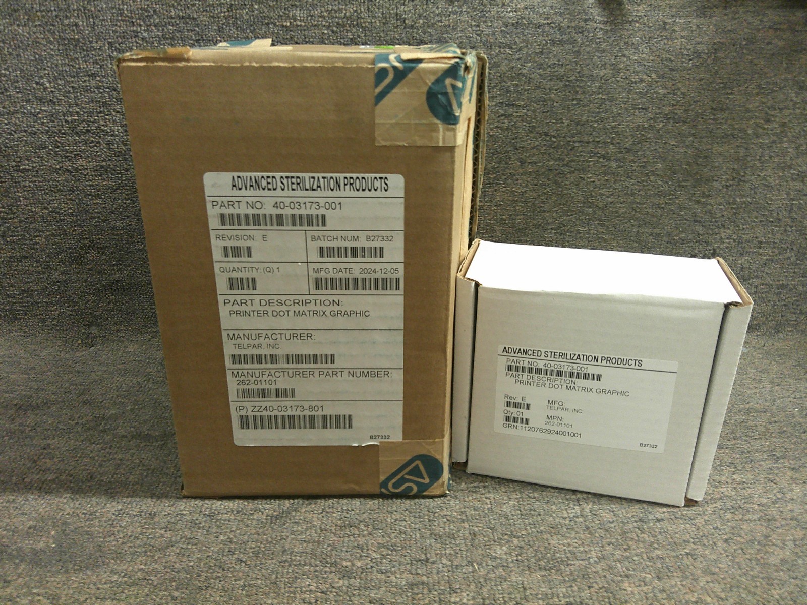 40-03173-001 Advanced Sterilization Product Dot Matrix Graphic Printhead Telpar