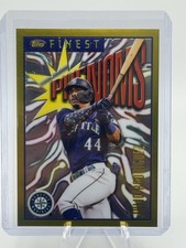 2023 Topps Finest Flashbacks Julio Rodríguez Rare Gold SP Phenoms Version #166