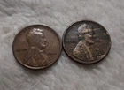 1913 S & 1915 LINCOLN CENTS. IMPROPER ANNEALING/  METAL MIXTURE. WOODY LOT..