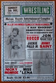 British Wrestling Poster Bournemouth 5/12/1982 Large Size