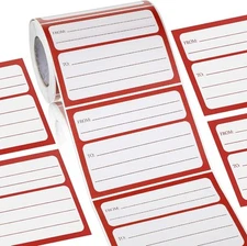 250 Pieces 3 x 4 Inch from/to Address Mailing Labels Self 3 x 4 inch, Red 