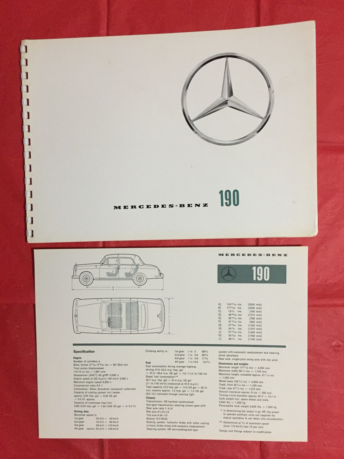 LOT 1959 MERCEDES-BENZ 