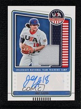 2023 USA Baseball Stars & Stripes Materials Jake Gelof (Blue Ink) Auto uk2