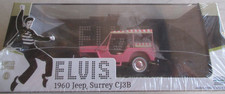 GREENLIGHT ELVIS 1960 JEEP SURREY CJ3B PINK W/ STRIPED WHITE TOP STILL WRAPPED