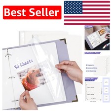 Versatile 60-Page Self-Adhesive Scrapbook Refill Pages for 3-Ring Binders