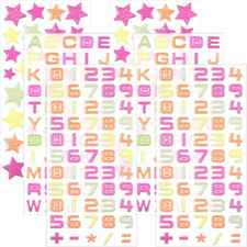 290 Pcs Glitter Foam Letter Stickers, A-Z Foam Alphabet Letters Numbers Colorful