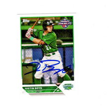 Justin Boyd 2023 Topps Pro Debut signed autograph baseball card d