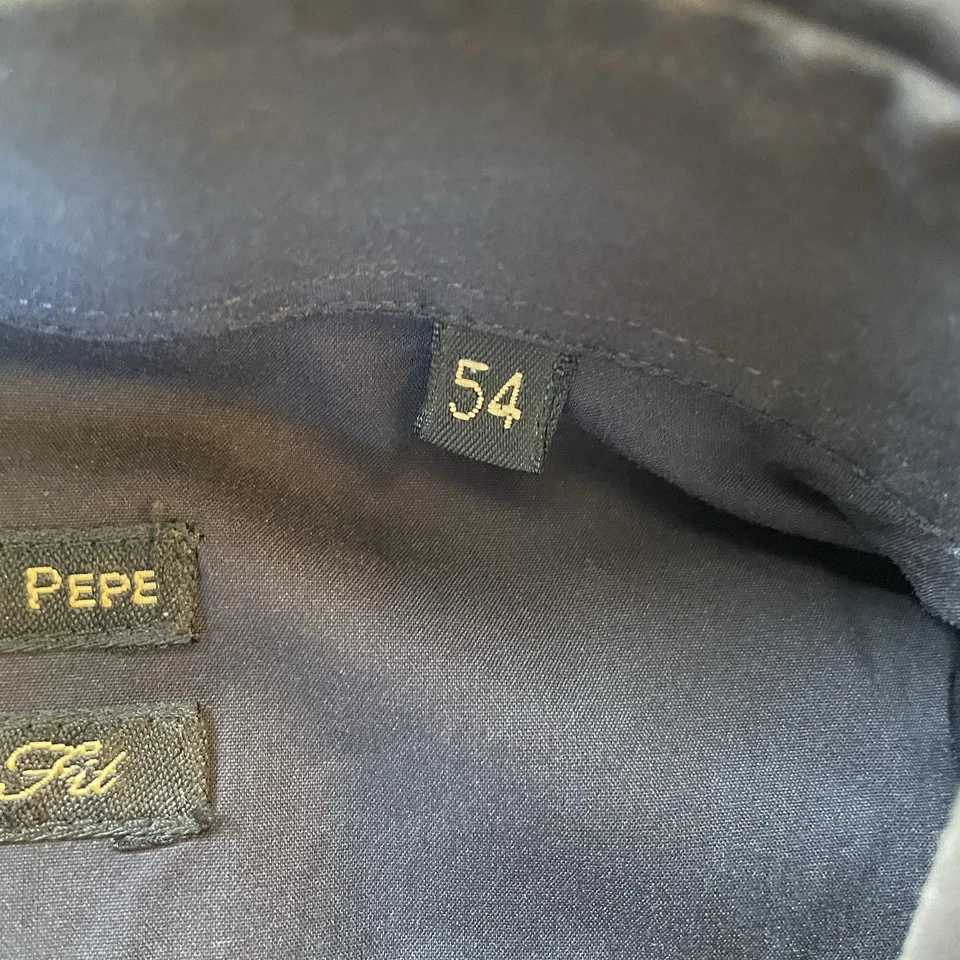 Camisa de vestir negra calce ajustado con botones manga larga Patrizia Pepe para hombre 54 Foto 4 de 4