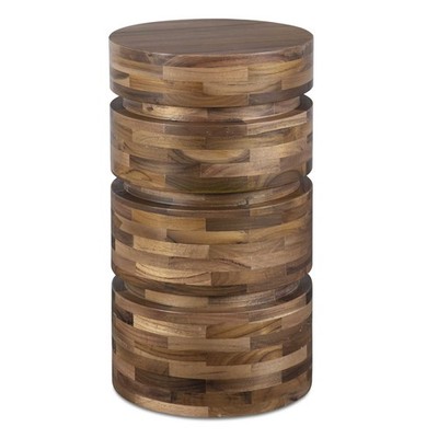 Uttermost 25460 Boone Drum Acacia Wood Accent Drink Table 12x21