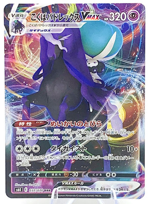 Shadow Rider Calyrex VMAX RRR 037/070 Dynamax Pokemon Jet Black Spirit s6K