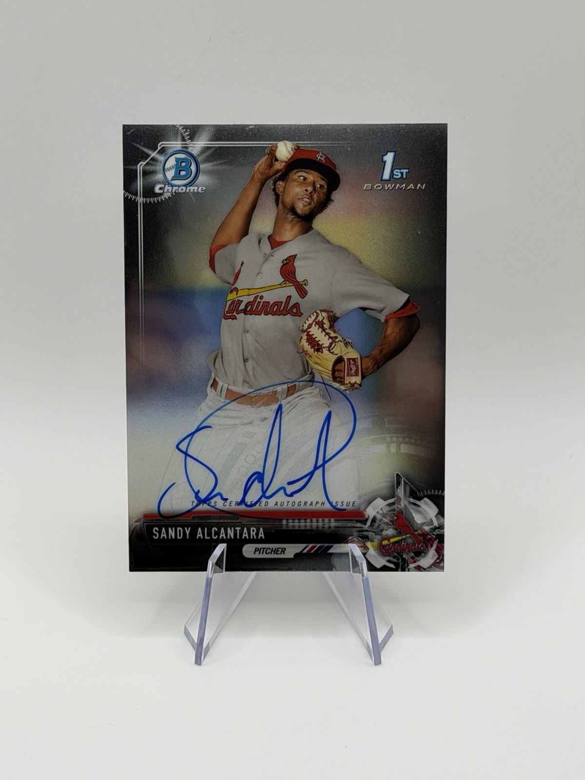 2017 Bowman Chrome Sandy Alcantara #CPA-SA 1st Bowman Prospect Auto