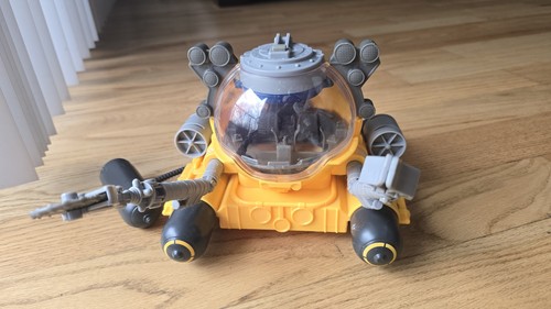 Mattel Jurassic World Yellow Submarine Toy Vehicle Light Up with Mechanical Arms