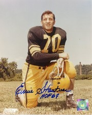 Ernie Stautner signed 8x10 photo Steelers autograph HOF 69 inscription