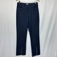 Calvin Klein Women  s High Rise Straight Leg Jeans Size 10 Dark Blue Wash Stretch