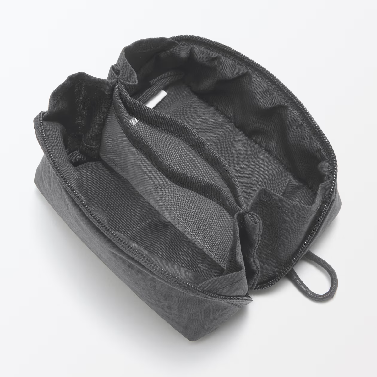MUJI Wrinkle nylon wide-open pouch dark gray S 11 x 6 x 3.5㎝ | eBay
