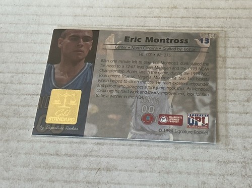 1994 Signature Rookies Gold Standard - Eric Montross #13 (RC) Hand Signed Auto - Picture 2 of 2