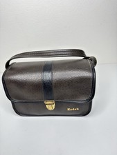 Vintage Kodak Camera Bag Case Brown Leatherette Original Shoulder Strap