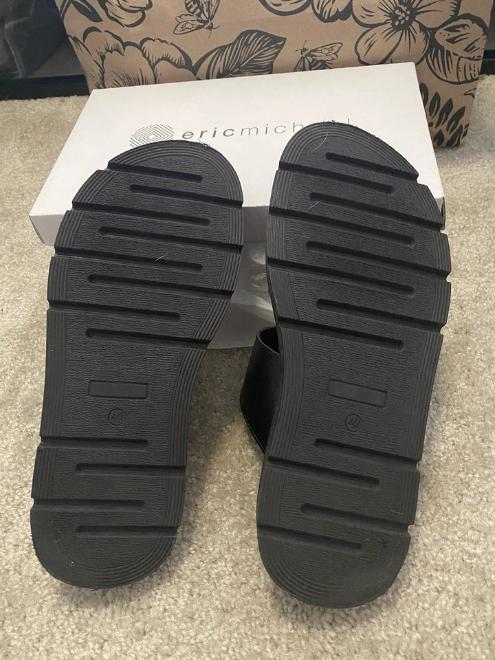 Eric Michael Sandals Women Black With adjustable Straps Size 8.5 / 40 Foto 3 de 4