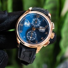 IWC Portuguese Perpetual Calendar 18K Rose Gold Blue Dial 45mm Leather - IW39720 2