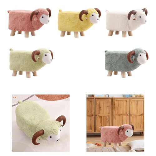 Animal Footstool Cartoon Footrest Ottoman for Guest Rooms Indoor Outdoor - Picture 1 of 35