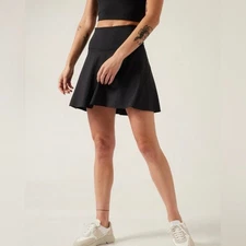 Athleta Ace High Rise 15 1/2 Tennis Skort Black 657683 S