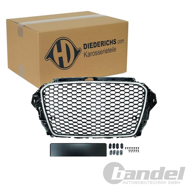 Diederichs Sport KÜHlergrill Schwarz Chrom Passend FüR Audi A3 8V PDC RS3 Look-image