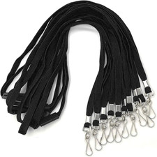 Breakaway Lanyards Black Lanyard Neck Straps Lanyards Swivel J Hook for Badge ID