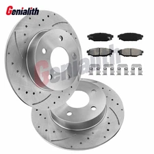 Fit Subaru Forester Impreza Legacy Outback 286mm Rear Brake Rotors Ceramic Pads