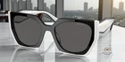 PRADA PR 15WS 09Q5S0 Black Talc Dark Grey 54 mm Women's Sunglasses